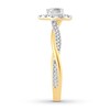 Thumbnail Image 2 of Diamond Engagement Ring 1/2 ct tw Pear/Round 14K Yellow Gold