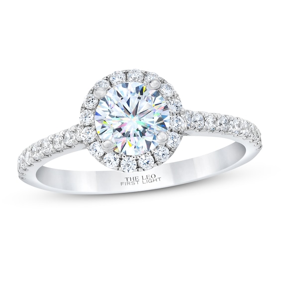 THE LEO First Light Diamond Engagement Ring -/ ct tw 14K White Gold