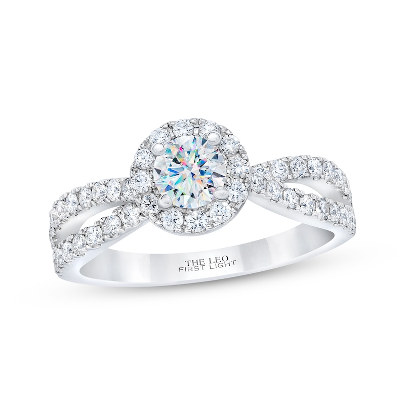 Main Image 1 of THE LEO First Light Diamond Engagement Ring 7/8 ct tw 14K White Gold