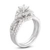 THE LEO Diamond Bridal Set 1-1/2 cttw Princess & Round-cut 14K White Gold
