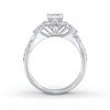 Thumbnail Image 2 of THE LEO Diamond Engagement Ring 1-1/8 ct tw Princess & Round-cut 14K White Gold