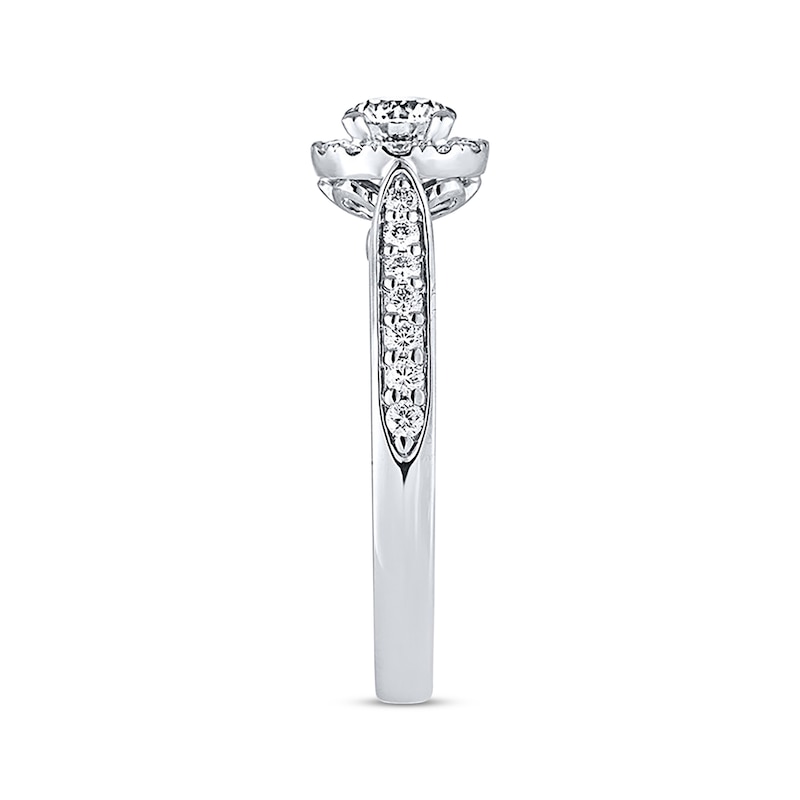 THE LEO Diamond Engagement Ring 3/4 ct tw Round-cut 14K White Gold