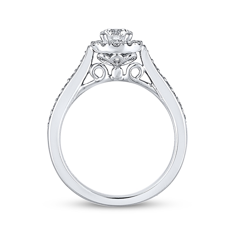 THE LEO Diamond Engagement Ring 3/4 ct tw Round-cut 14K White Gold