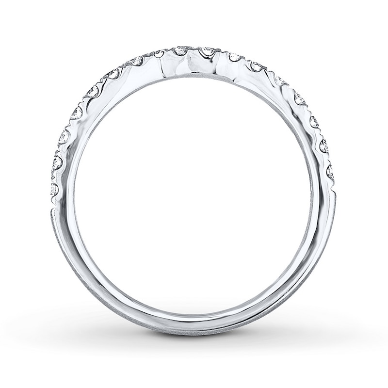 Main Image 2 of THE LEO Diamond Wedding Band 3/8 ct tw Round-cut 14K White Gold