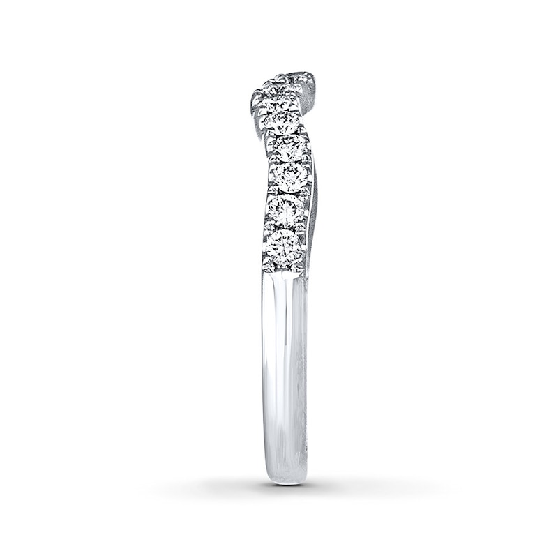 Main Image 3 of THE LEO Diamond Wedding Band 3/8 ct tw Round-cut 14K White Gold