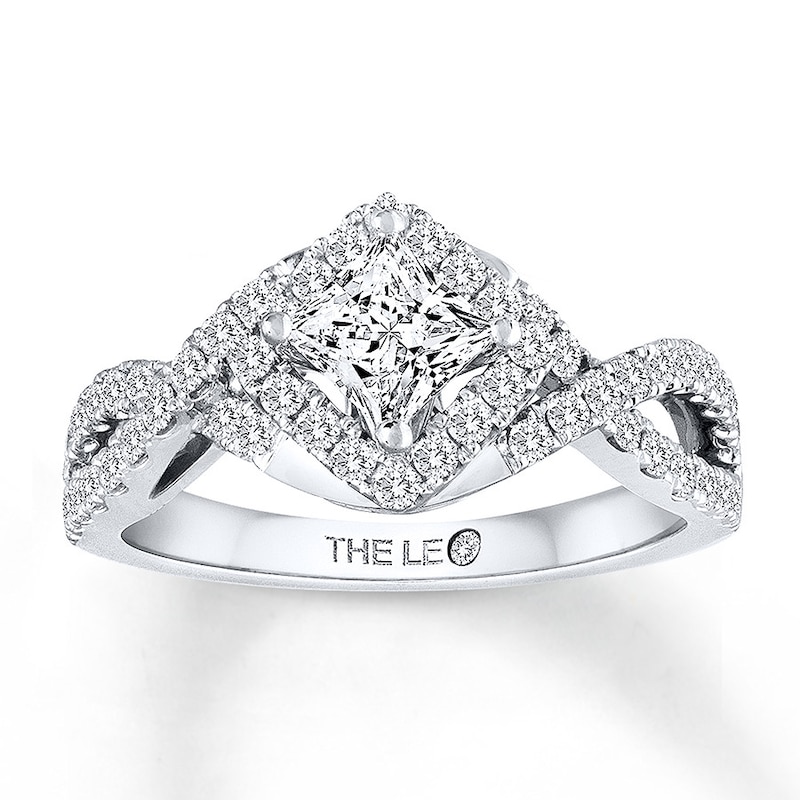 THE LEO Diamond Princess-cut Engagement Ring 1 ct tw 14K White Gold