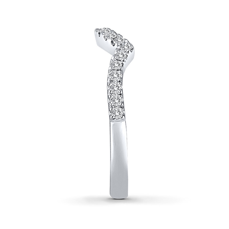 Main Image 2 of THE LEO Diamond Wedding Band 1/4 ct tw Round-cut 14K White Gold