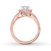 Thumbnail Image 2 of THE LEO Diamond Princess-cut Engagement Ring 3/4 ct tw 14K Rose Gold