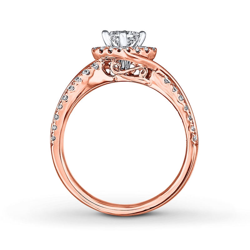 Main Image 2 of THE LEO Diamond Princess-cut Engagement Ring 3/4 ct tw 14K Rose Gold