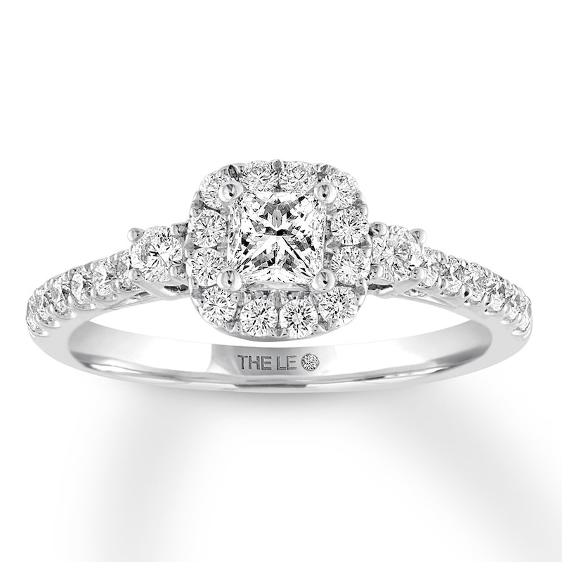 Main Image 1 of THE LEO Diamond Engagement Ring 3/4 ct tw Princess & Round-cut 14K White Gold
