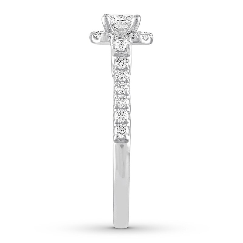 Main Image 3 of THE LEO Diamond Engagement Ring 3/4 ct tw Princess & Round-cut 14K White Gold