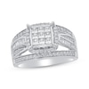 Thumbnail Image 1 of Diamond Engagement Ring 1 ct tw Princess/Round-cut 10K White Gold
