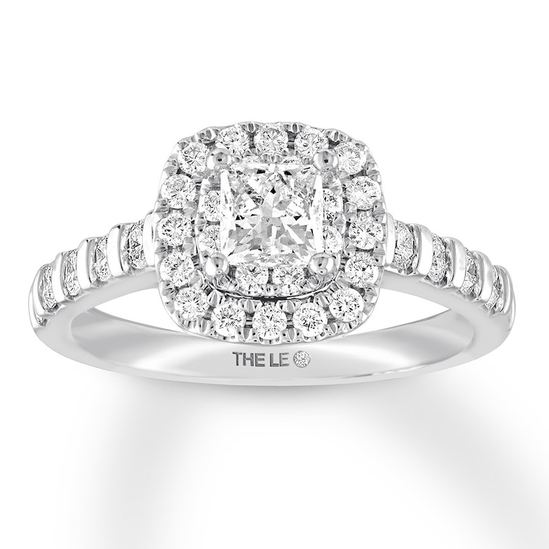 Main Image 1 of THE LEO Diamond Engagement Ring 1 ct tw Princess & Round-cut 14K White Gold