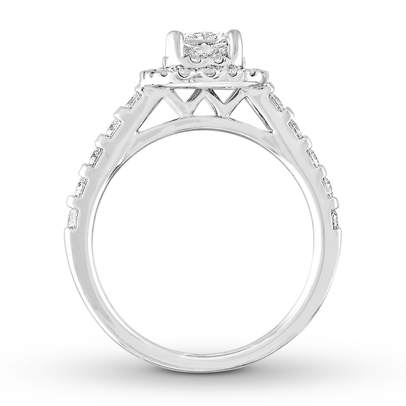 Main Image 2 of THE LEO Diamond Engagement Ring 1 ct tw Princess & Round-cut 14K White Gold