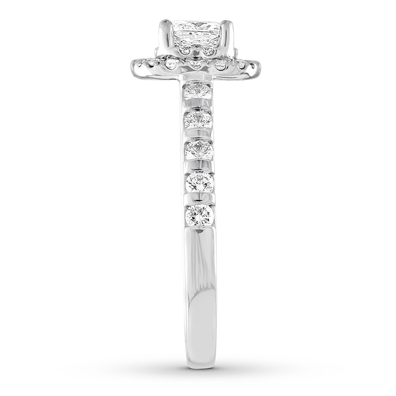 Main Image 3 of THE LEO Diamond Engagement Ring 1 ct tw Princess & Round-cut 14K White Gold
