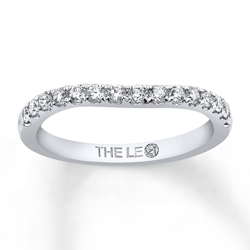 Main Image 1 of THE LEO Diamond Wedding Band 1/3 ct tw Round-cut 14K White Gold