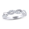 THE LEO Diamond Wedding Band 1/5 ct tw Round-cut 14K White Gold