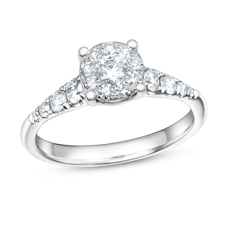 Diamond Engagement Ring 5/8 ct tw 14K White Gold