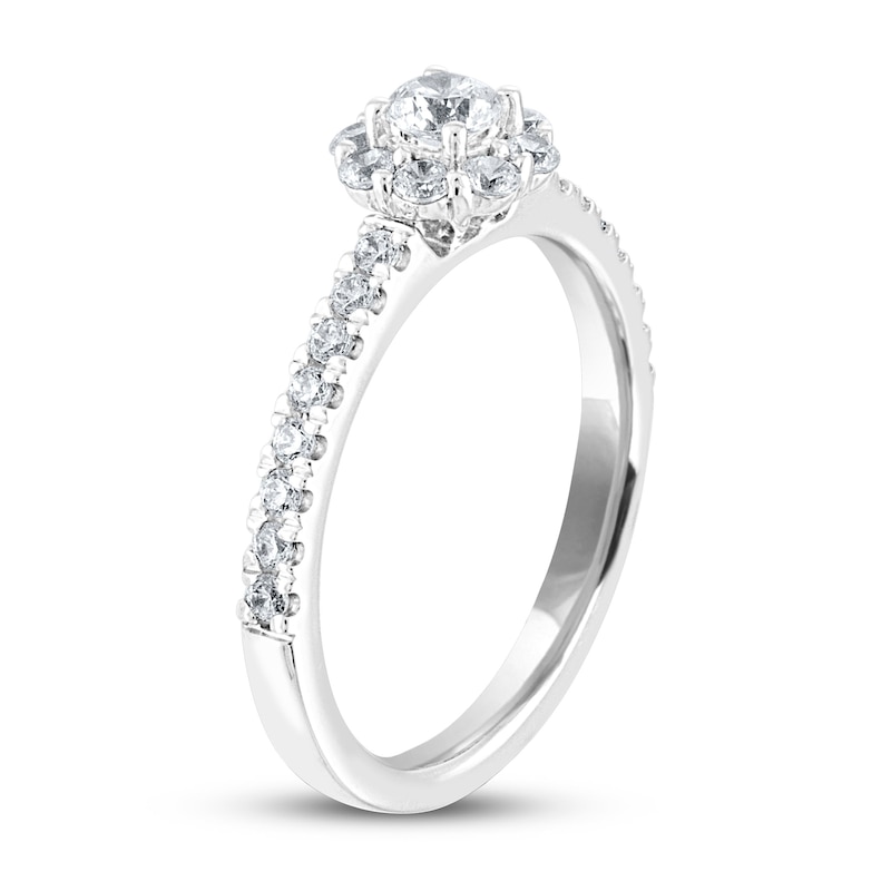 Main Image 2 of THE LEO Diamond Engagement Ring 1/2 ct tw Round-cut 14K White Gold