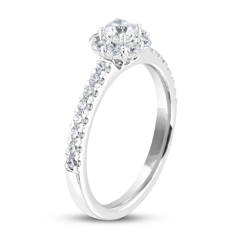 THE LEO Diamond Engagement Ring 1/2 ct tw Round-cut 14K White Gold