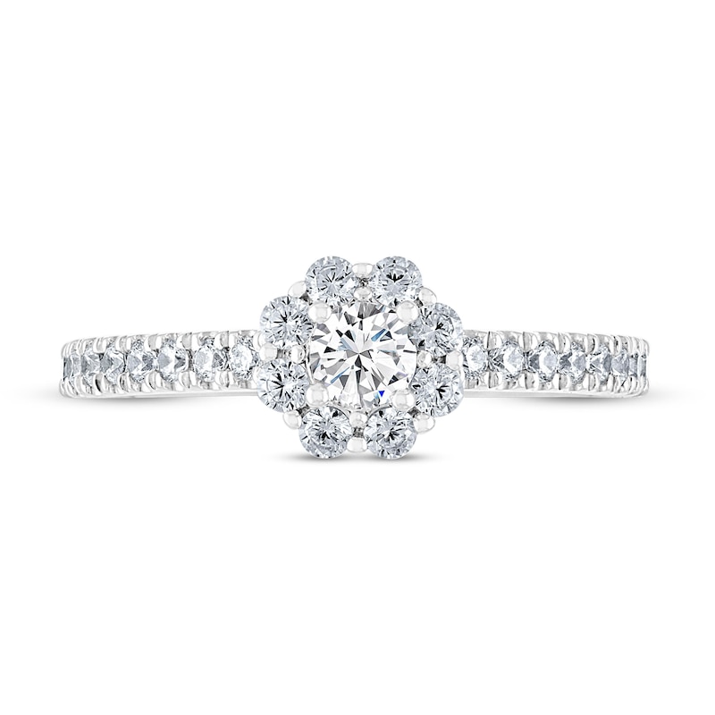 Diamond Engagement Ring 1 1/5 ct tw Round 14K White Gold
