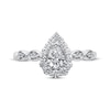 Thumbnail Image 2 of Diamond Engagement Ring 5/8 ct tw Pear & Round 14K White Gold