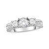 Thumbnail Image 1 of 3 Stone Diamond Engagement Ring 1 ct tw Round-cut 10K White Gold