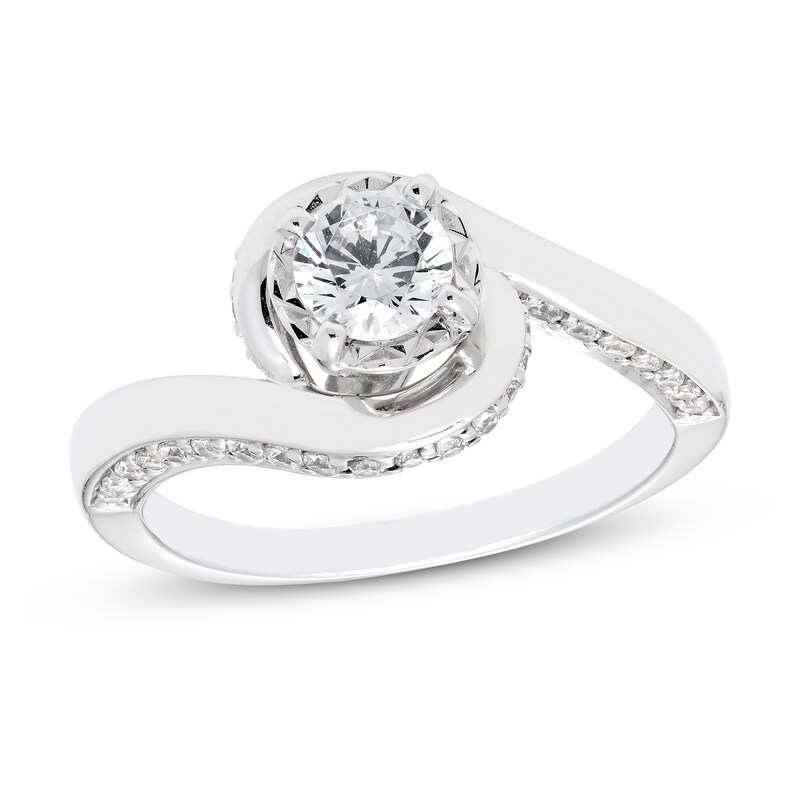 Diamond Engagement Ring 7/8 ct tw 10K White Gold