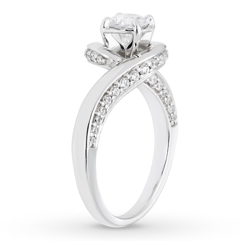 Diamond Engagement Ring 7/8 ct tw 10K White Gold