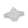Pear-Shaped Diamond Engagement Ring 1-1/4 ct tw Round-cut 14K White Gold