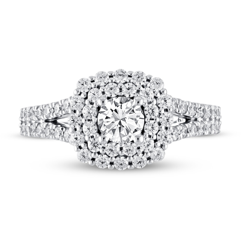 Main Image 3 of THE LEO Diamond Engagement Ring 1 ct tw Round-cut 14K White Gold