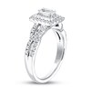 THE LEO Diamond Engagement Ring 3/4 ct tw Emerald & Round-cut 14K White Gold