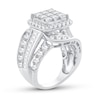 Diamond Engagement Ring 4 ct tw Princess, Round & Baguette-cut 10K White Gold
