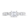 Adrianna Papell Diamond Engagement Ring 1/2 ct tw Princess & Round-cut 14K White Gold