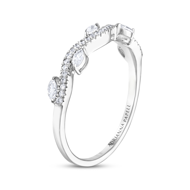 Adrianna Papell Diamond Anniversary Band 1/3 ct tw Round/Marquise-cut 14K White Gold