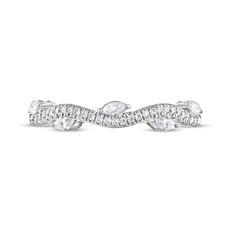 Adrianna Papell Diamond Anniversary Band 1/3 ct tw Round/Marquise-cut 14K White Gold
