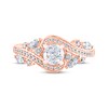Adrianna Papell Diamond Engagement Ring 1 ct tw Round & Marquise-cut 14K Rose Gold