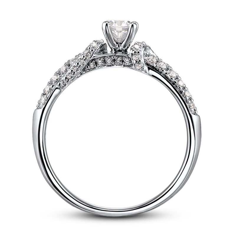 Diamond Engagement Ring 5/8 ct tw Round-cut 14K White Gold