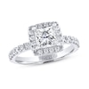 THE LEO Diamond Engagement Ring 1-7/8 ct tw Princess & Round-cut 14K White Gold
