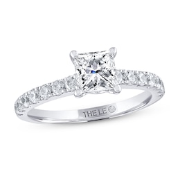 THE LEO Diamond Engagement Ring 1-3/8 ct tw Princess & Round-cut 14K White Gold