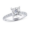 THE LEO Diamond Engagement Ring 2-3/8 ct tw Princess & Round 14K White Gold