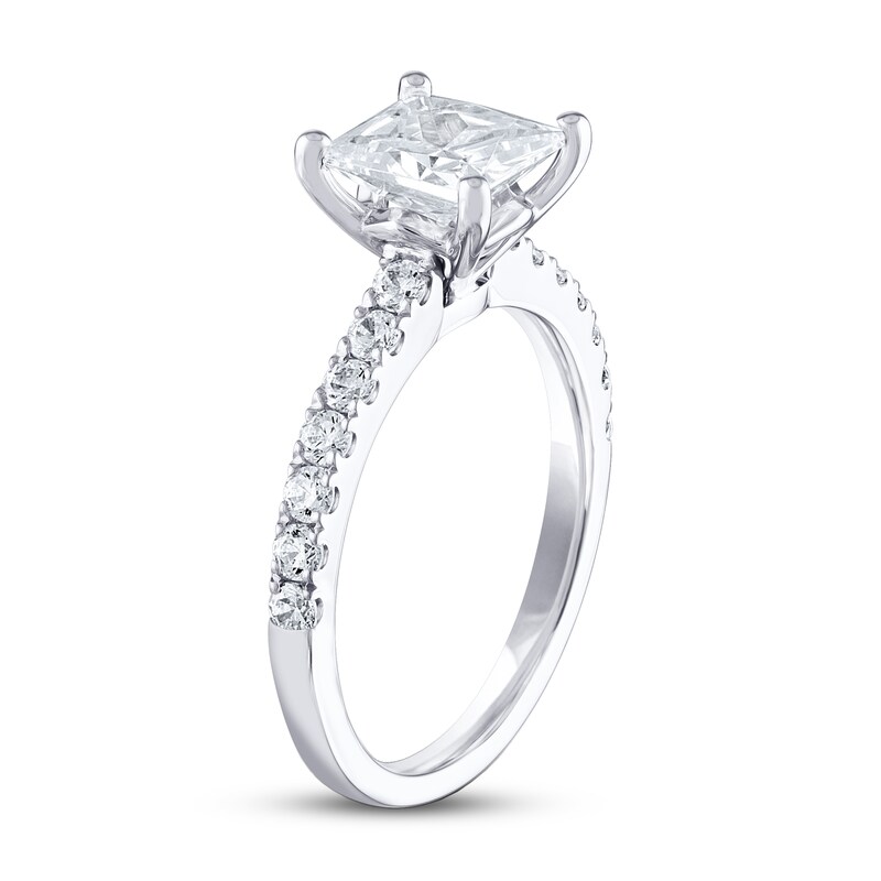 THE LEO Diamond Engagement Ring 2-3/8 ct tw Princess & Round 14K White Gold