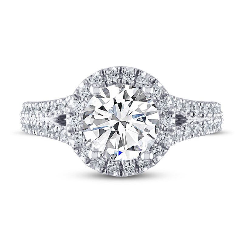 THE LEO Diamond Engagement Ring 1-7/8 ct tw Round-cut 14K White Gold