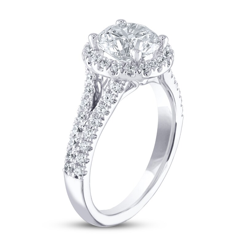 THE LEO Diamond Engagement Ring 1-7/8 ct tw Round-cut 14K White Gold