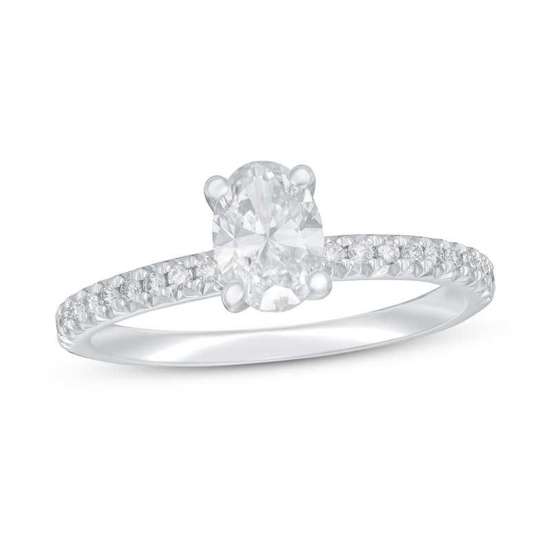 Main Image 1 of Lab-Grown Diamonds Engagement Ring 7/8 ct tw 14K White Gold