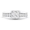 Diamond Engagement Ring 2 ct tw Princess & Round-cut 14K White Gold