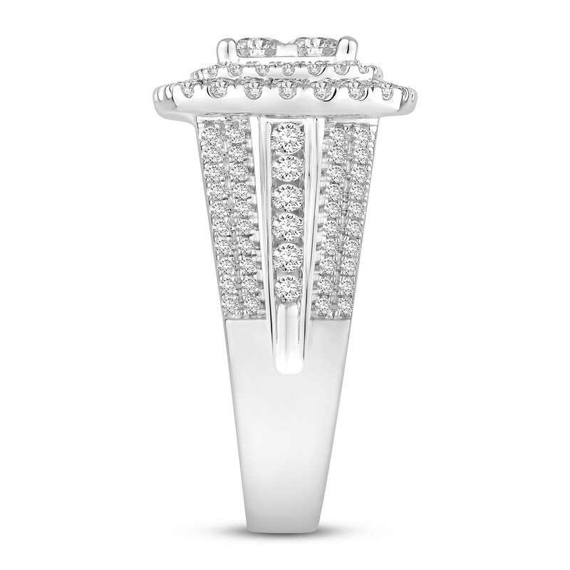 Main Image 3 of Diamond Engagement Ring 2 ct tw Princess & Round-cut 10K White Gold