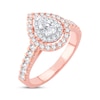 Thumbnail Image 1 of Diamond Engagement Ring 1 ct tw Pear & Round 14K Rose Gold