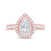 Thumbnail Image 2 of Diamond Engagement Ring 1 ct tw Pear & Round 14K Rose Gold