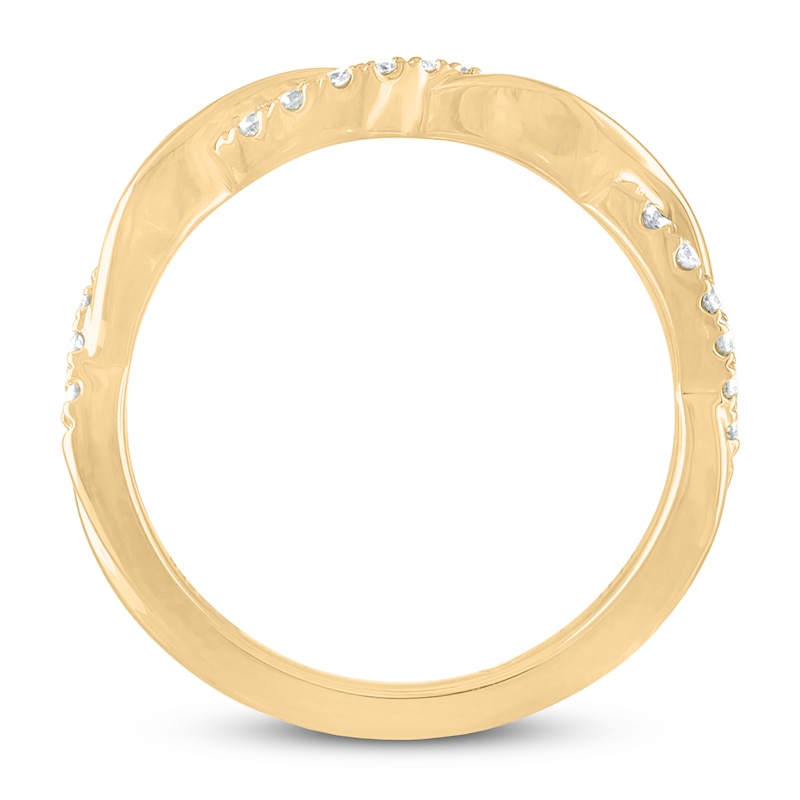 Main Image 2 of THE LEO Diamond Wedding Band 1/5 ct tw Round-cut 14K Yellow Gold